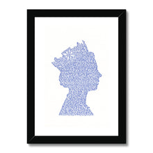 Load image into Gallery viewer, The Queen (blue) - Framed & Mounted Print (A4 size)