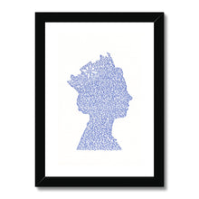 Load image into Gallery viewer, The Queen (blue) - Framed &amp; Mounted Print (A4 size)
