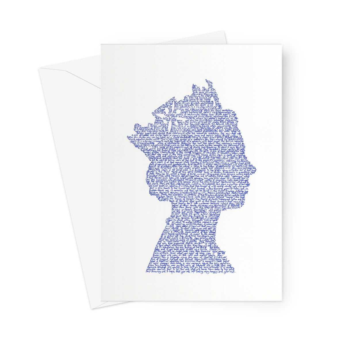 The Queen (blue) - Greeting Card