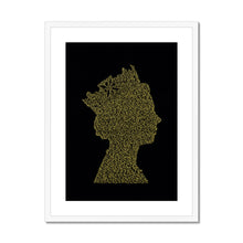 Load image into Gallery viewer, The Queen (gold) - Framed &amp; Mounted Print (A4 size)
