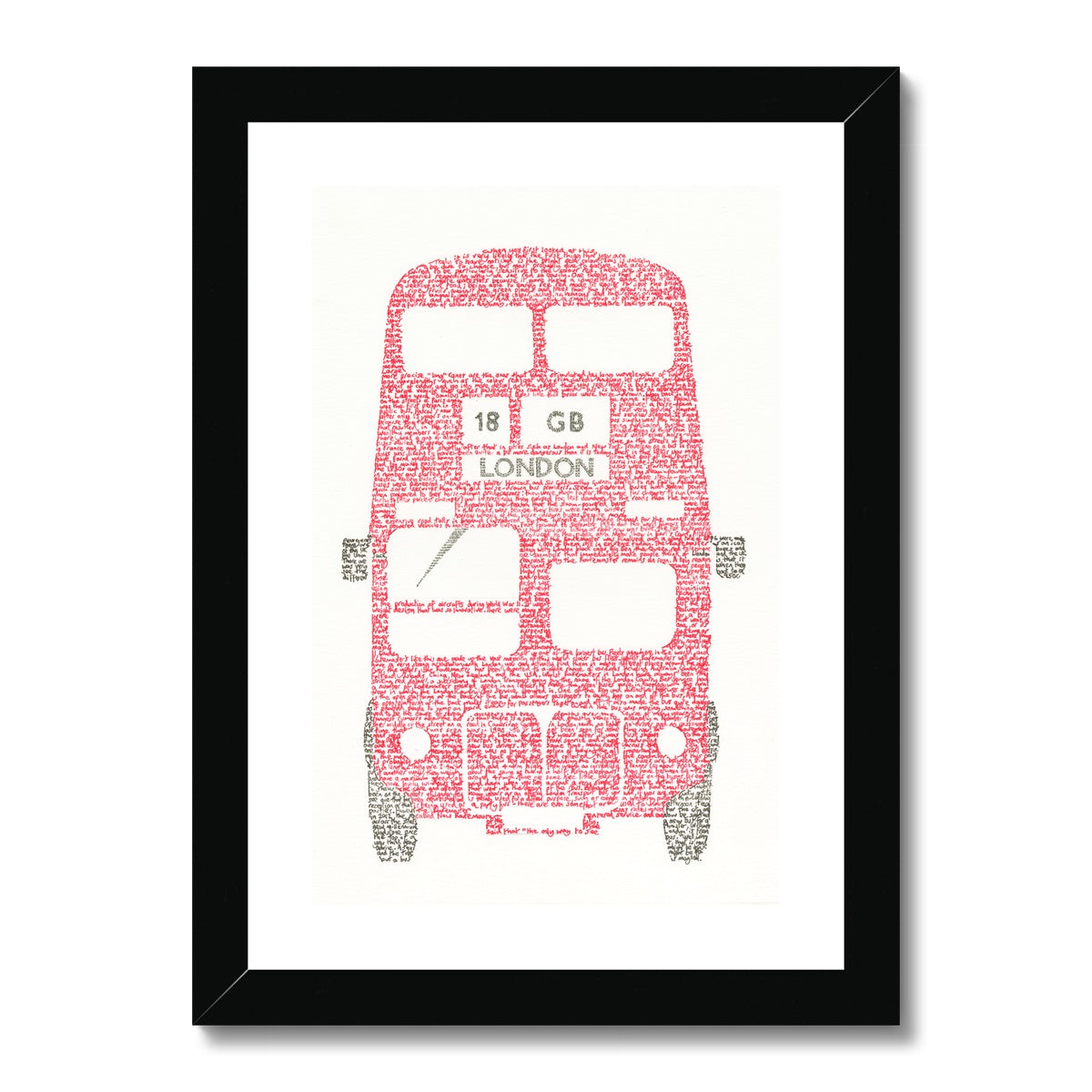 London Bus - Framed & Mounted Print (A4 size)